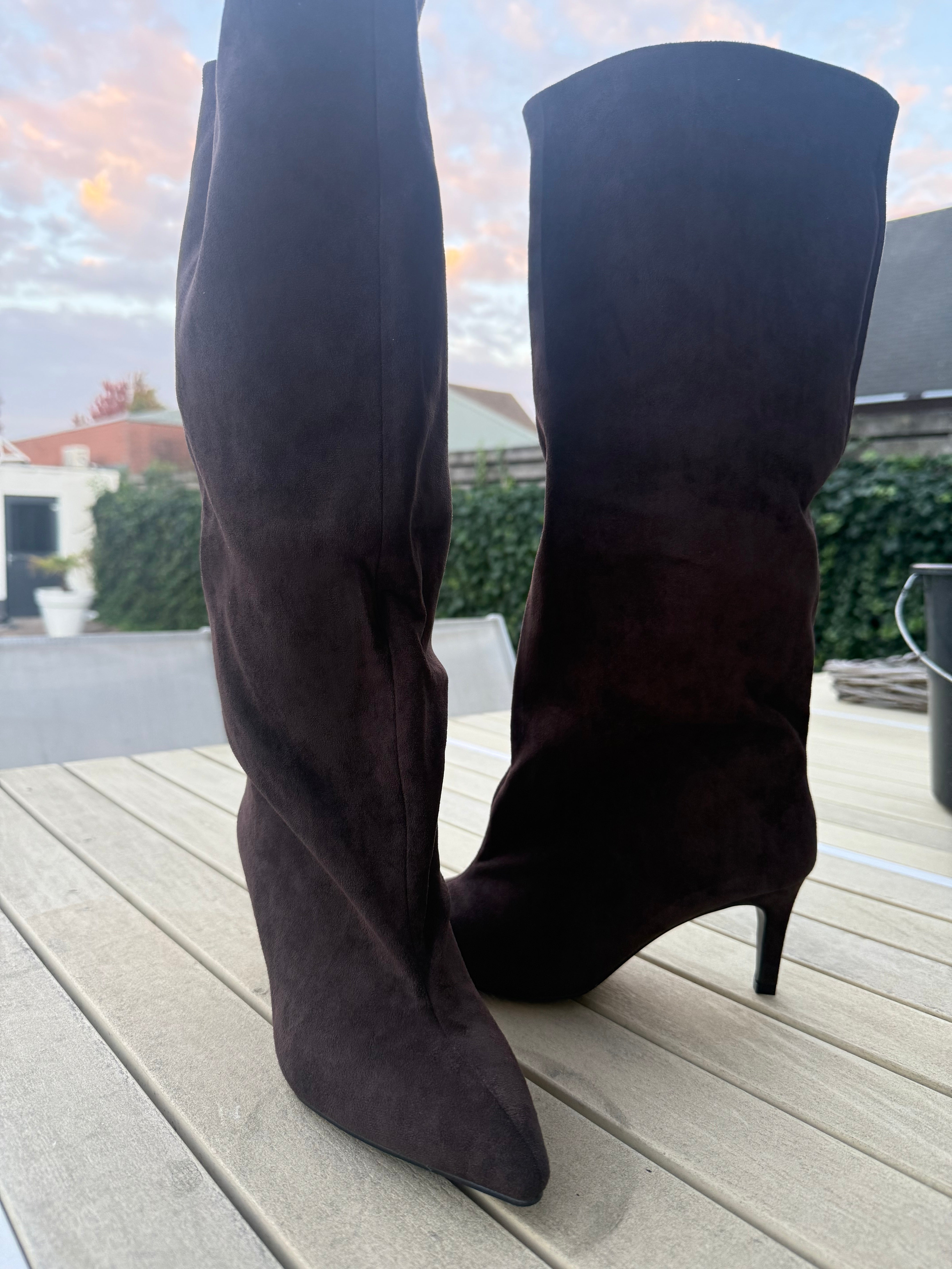 Laarzen Dark Brown Suedine